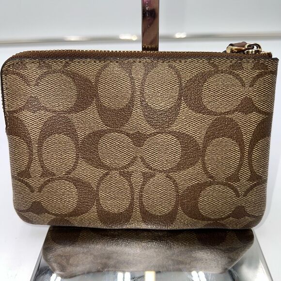 Coach Small Zip Signature Wristlet - Picture 2 of 6
